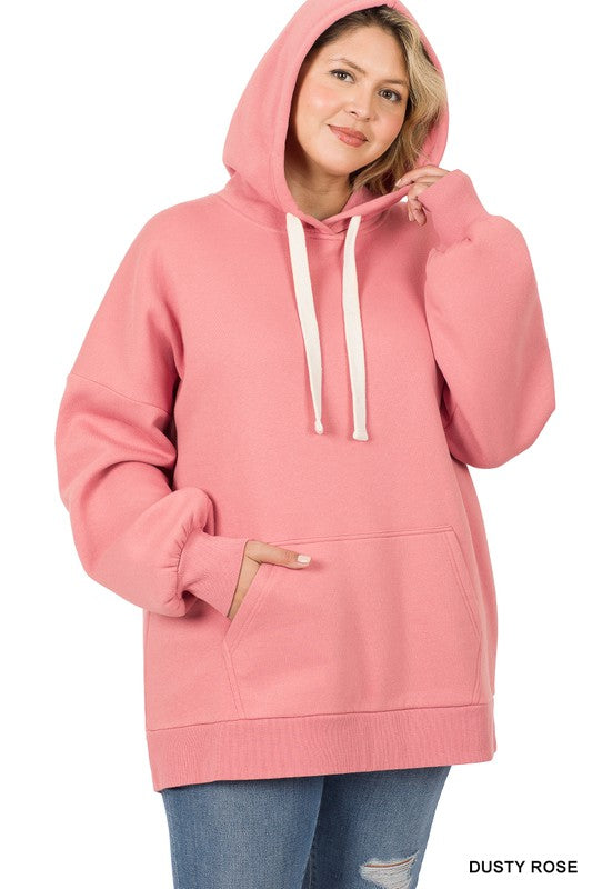 Curvy Oversized Hoodie Longline Sweatshirt