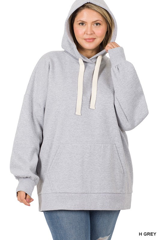 Curvy Oversized Hoodie Longline Sweatshirt