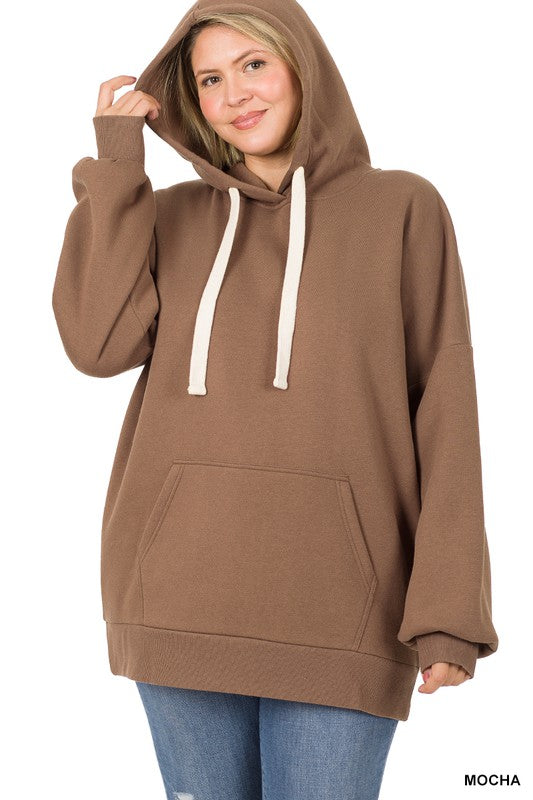 Curvy Oversized Hoodie Longline Sweatshirt