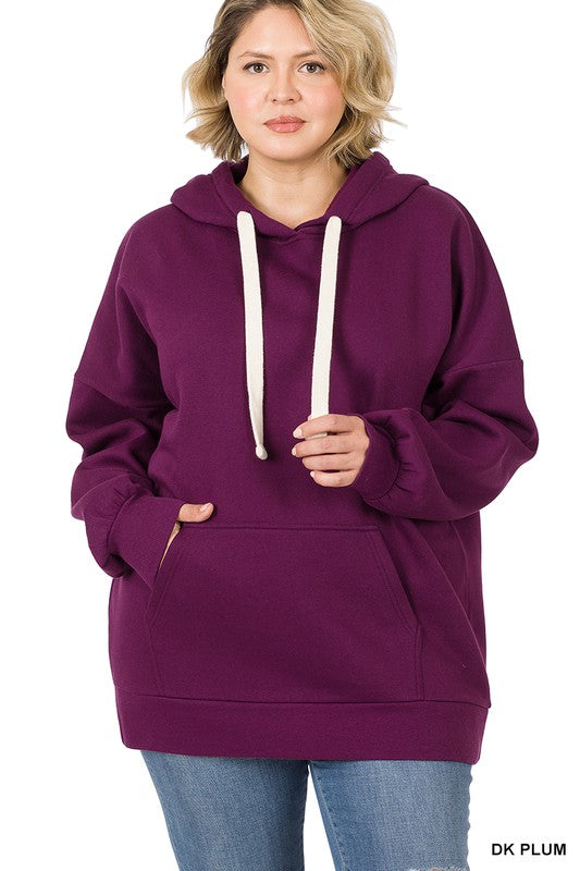 Curvy Oversized Hoodie Longline Sweatshirt