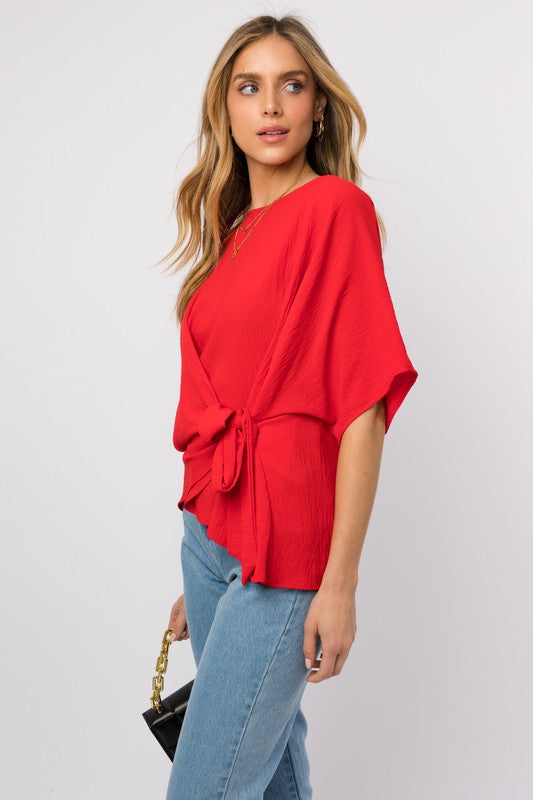 Holly 3/4 Sleeve Side Tie Top