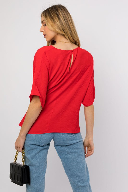 Holly 3/4 Sleeve Side Tie Top