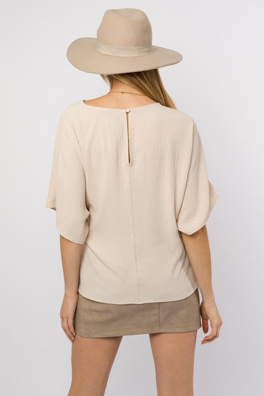 Holly 3/4 Sleeve Side Tie Top