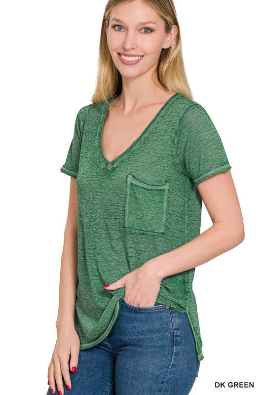 Burnout V-Neck Top