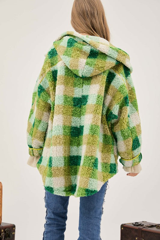 Curvy Plaid Back Spirit Jacket