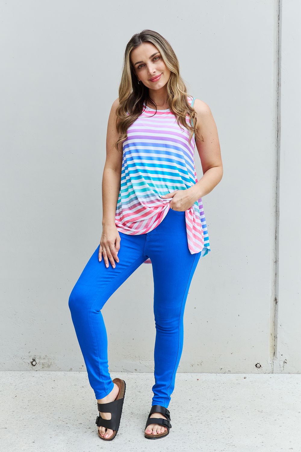 Love Yourself Multicolored Sleeveless Top