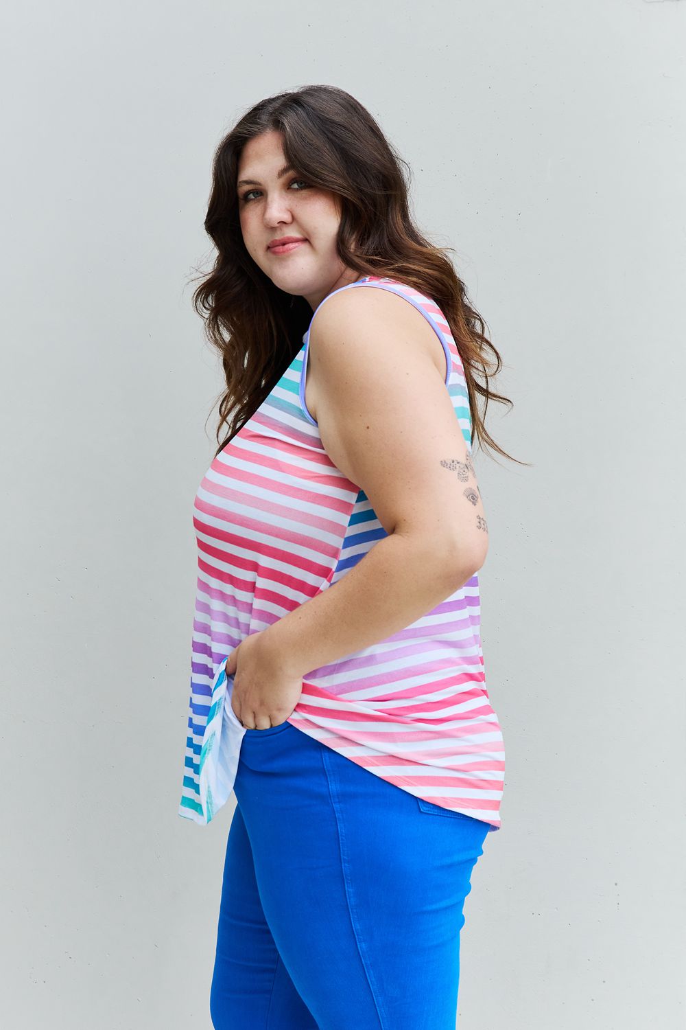 Love Yourself Multicolored Sleeveless Top