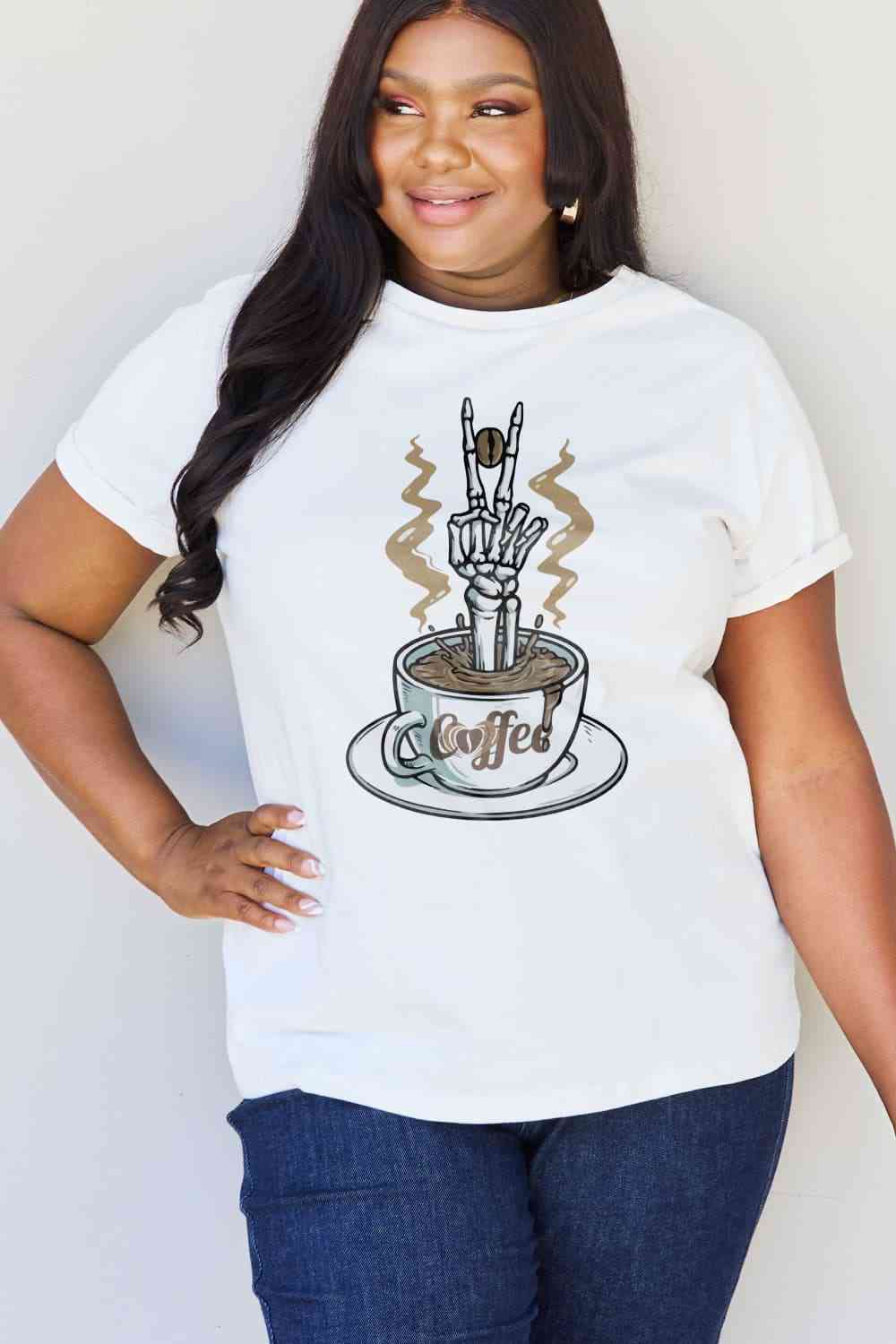 Simply Love Coffee Graphic Cotton Tee