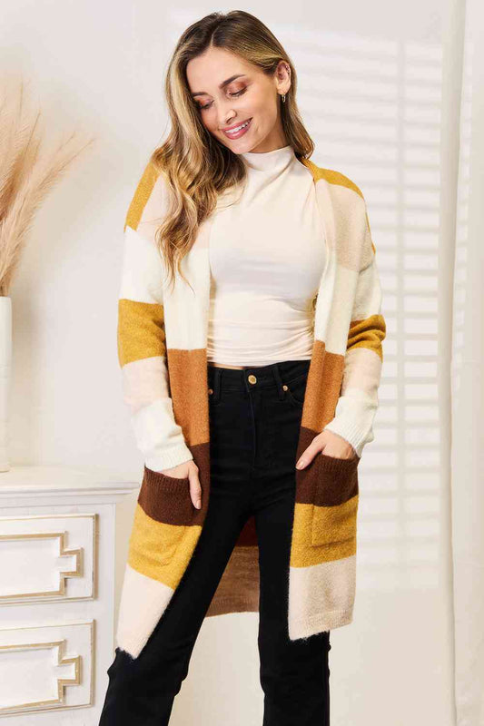 Woven Right Marie Color Block Cardigan