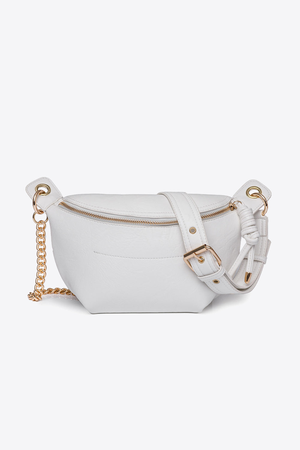 Vegan Leather Chain Strap Crossbody Bag