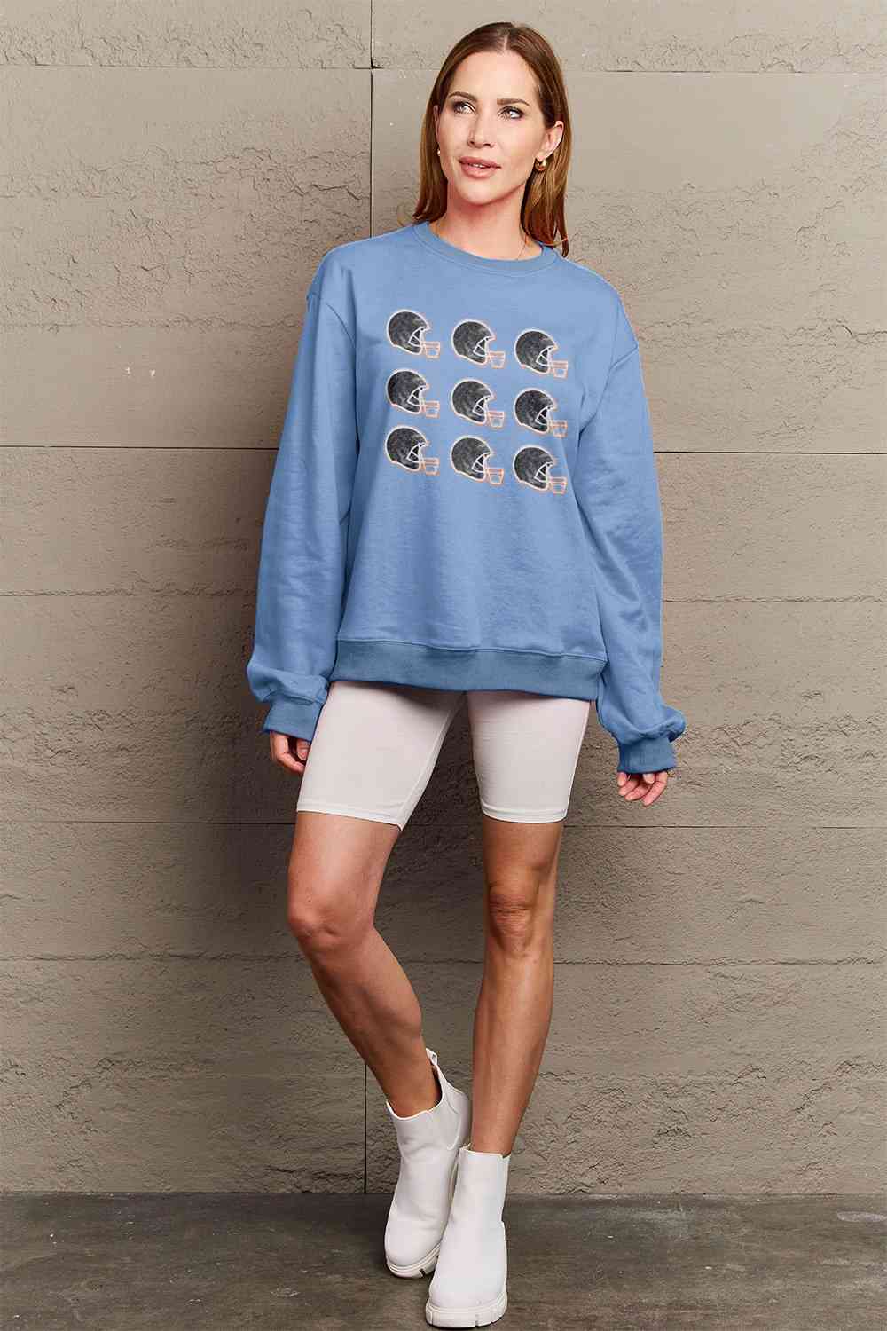 Simply Love Graphic Round Neck Sweatshirt