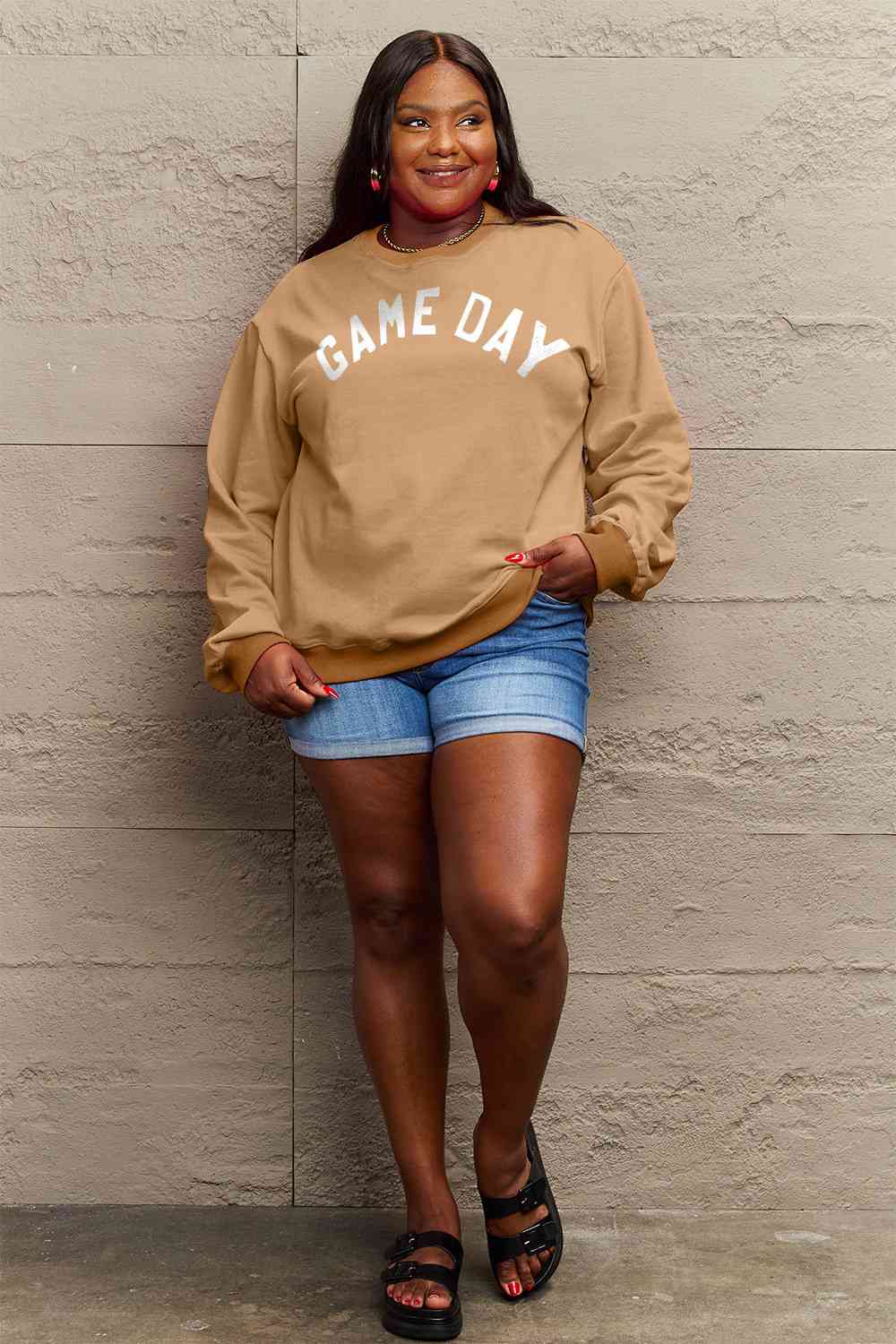 Simply Love Full Size Game Day Graphic Sweatshirt