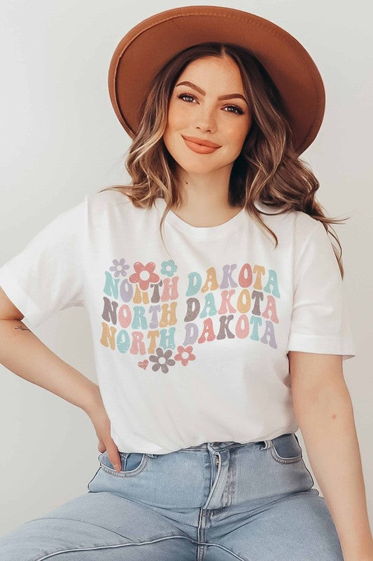 Floral North Dakota Graphic Tee