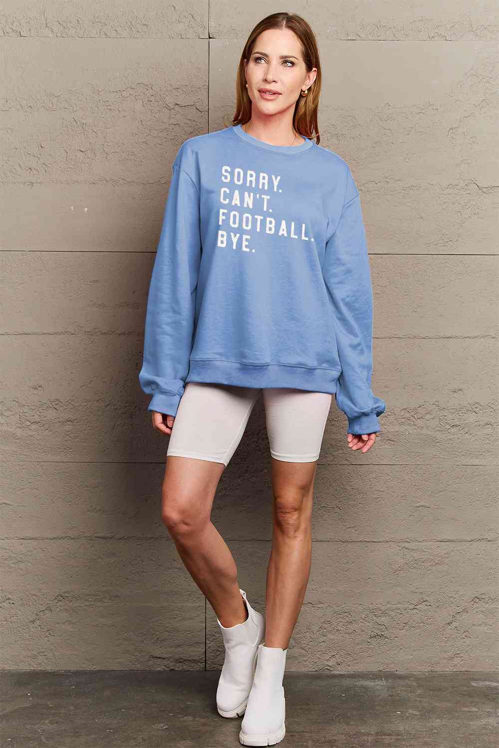 Simply Love Football Graphic Sweatshirt