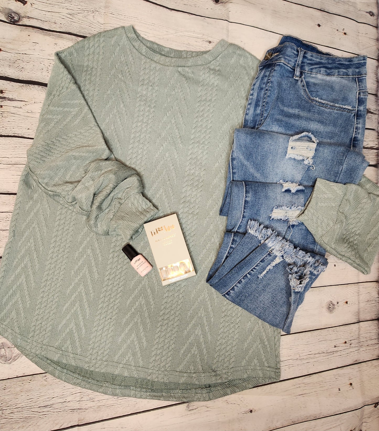 Long Sleeve Cable Sweater