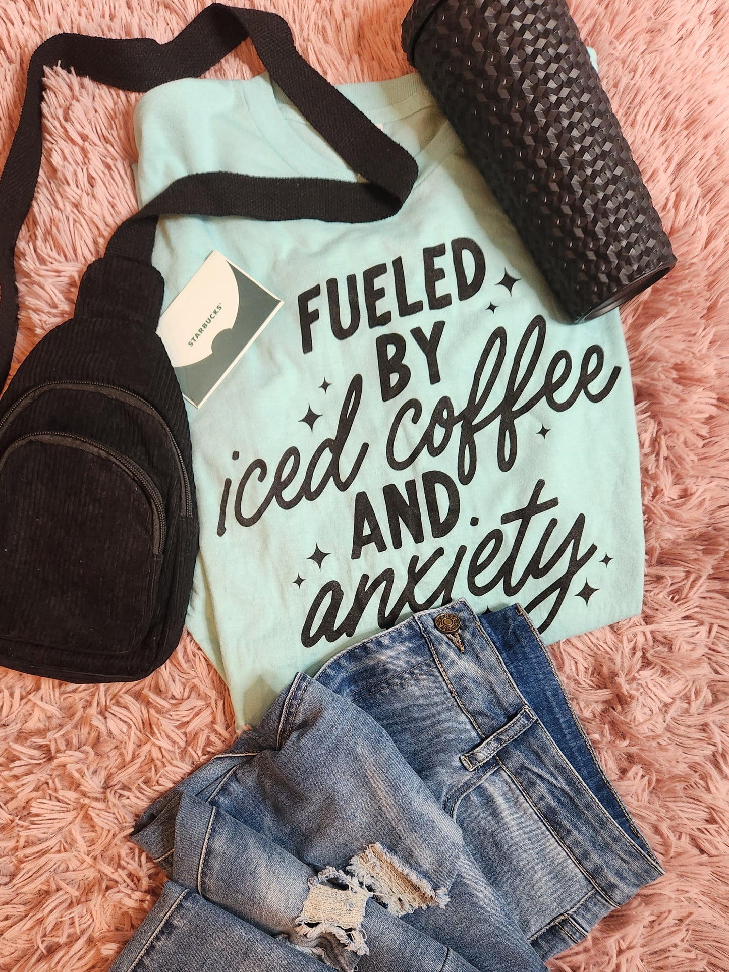 Iced Coffee and Anxiety Graphic Tee