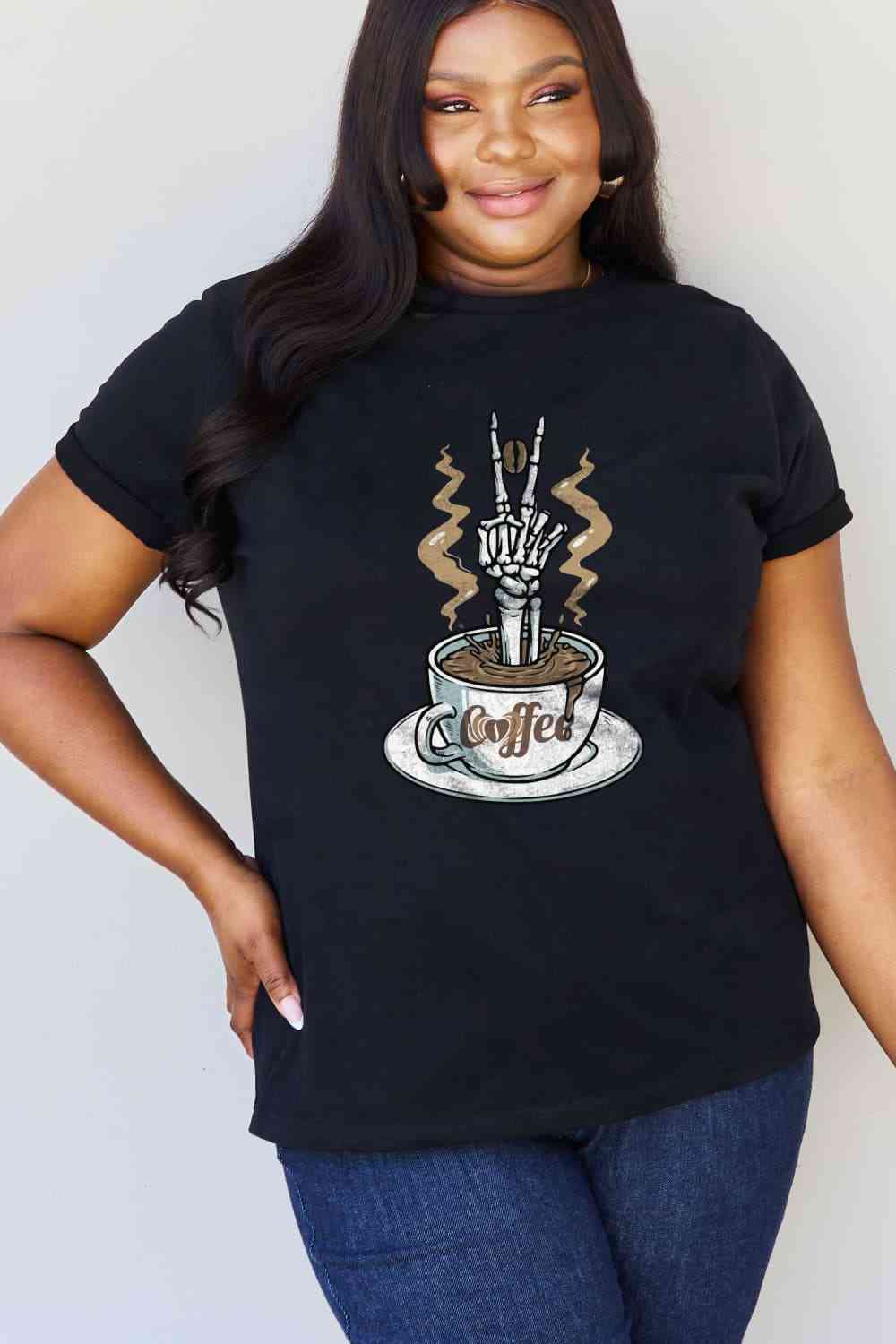 Simply Love Coffee Graphic Cotton Tee