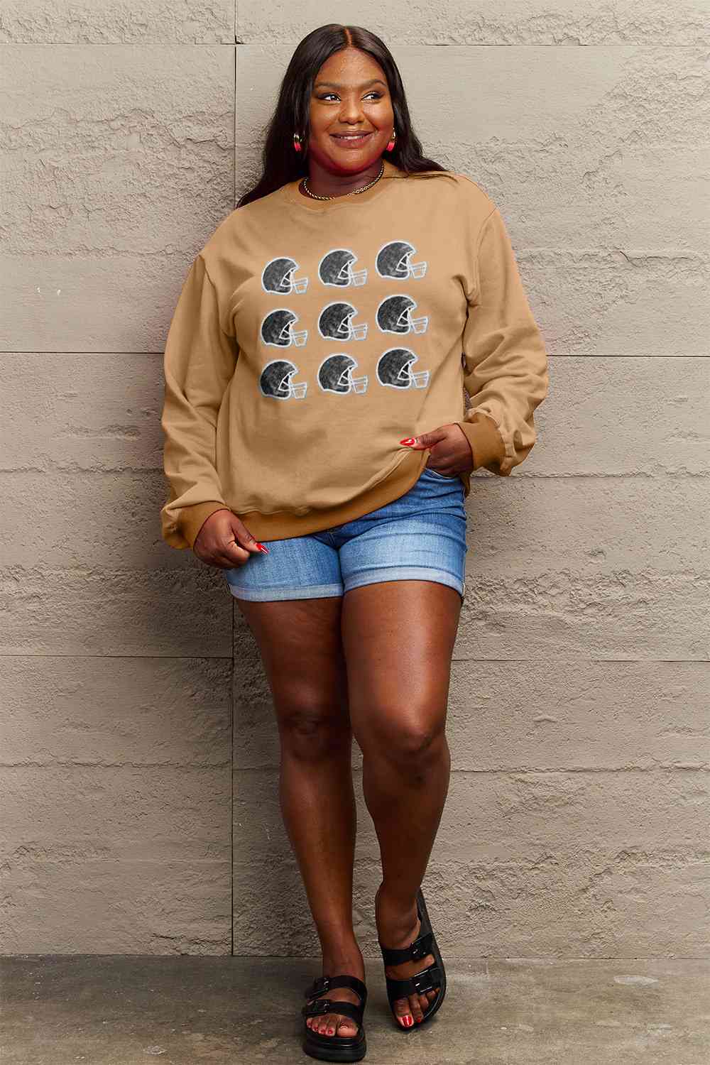 Simply Love Graphic Round Neck Sweatshirt