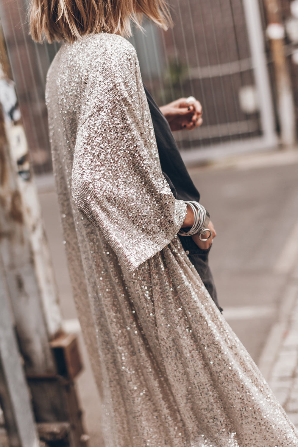 Memphis Sequin Duster Cardigan