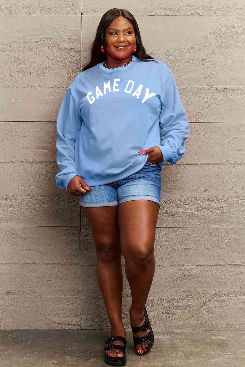 Simply Love Full Size Game Day Graphic Sweatshirt