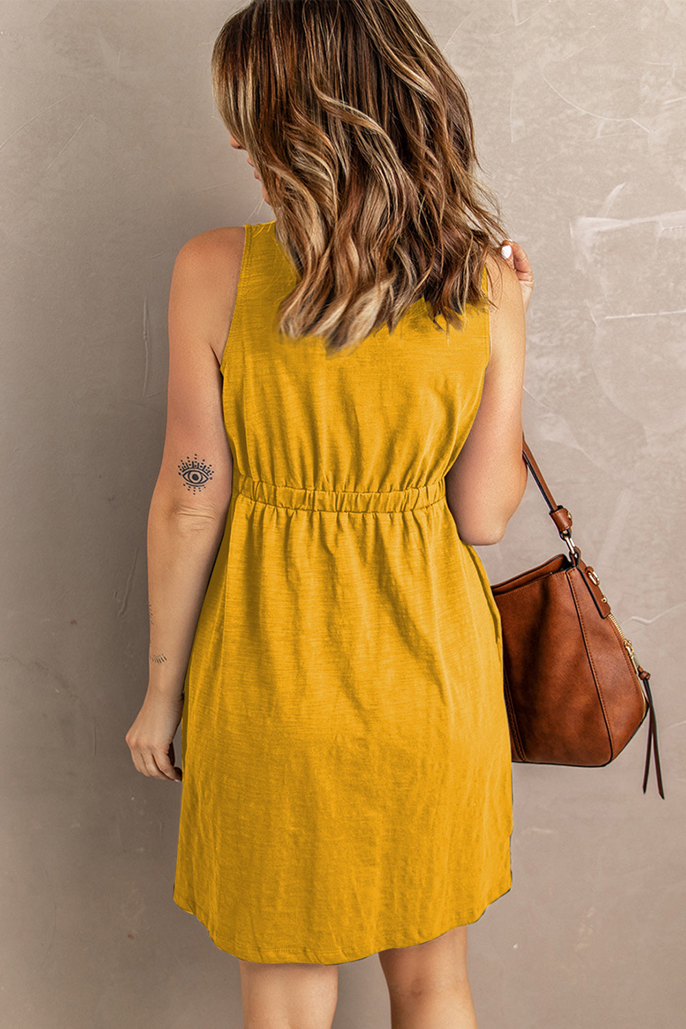 Sleeveless Button Down Dress in multiple colors