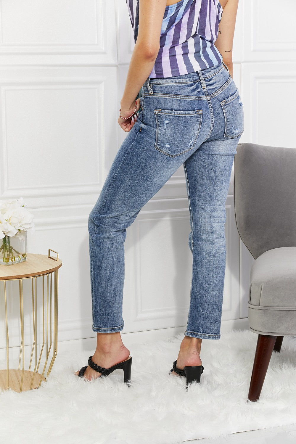 Kancan Amara High Rise Slim Straight Jeans