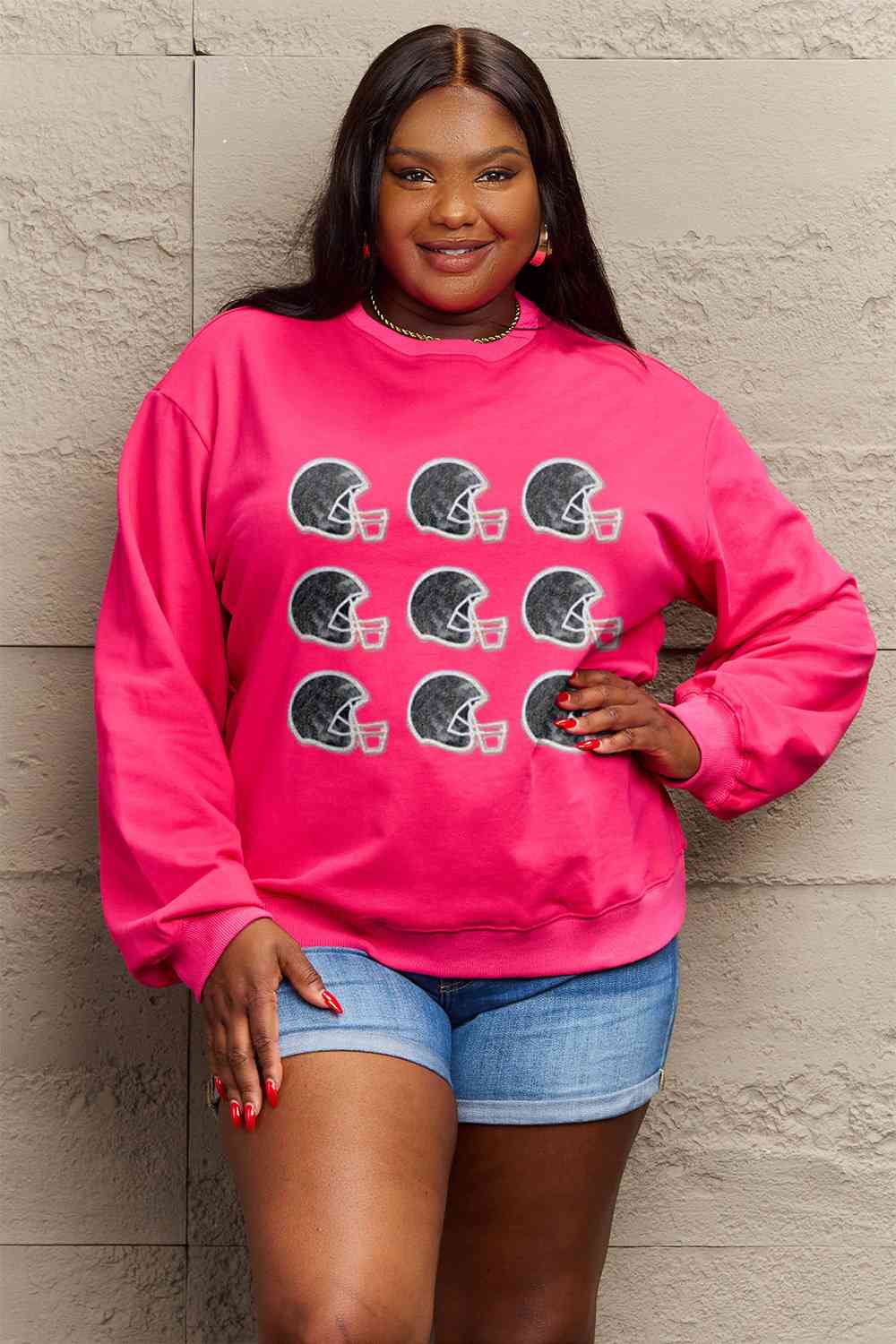 Simply Love Graphic Round Neck Sweatshirt