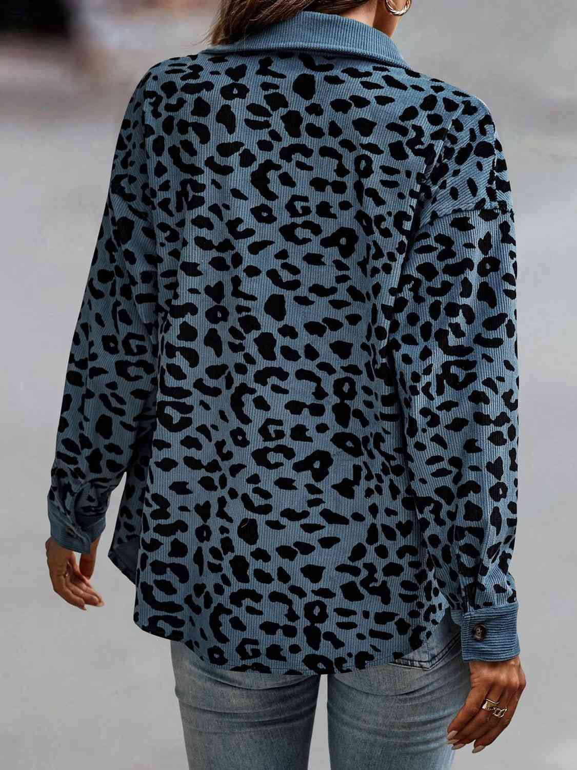 Jeanie Leopard Buttoned Jacket