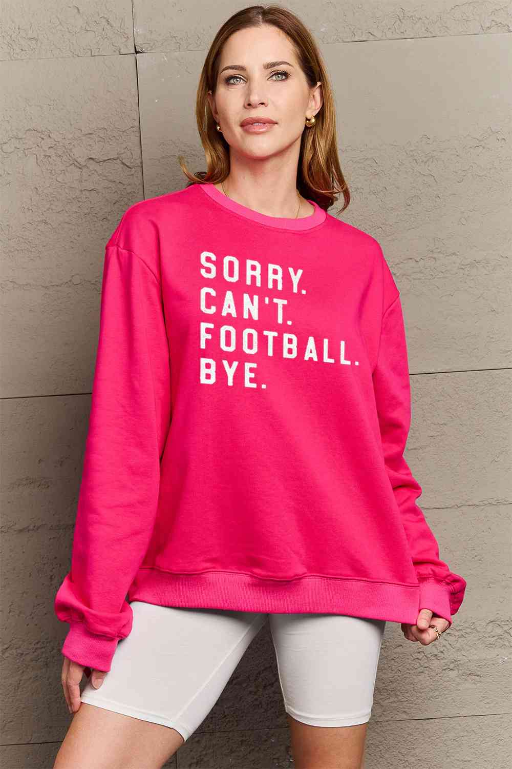 Simply Love Football Graphic Sweatshirt