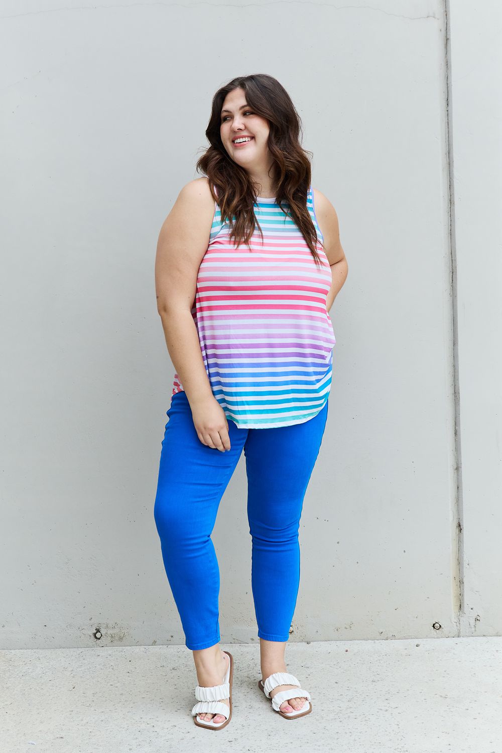 Love Yourself Multicolored Sleeveless Top