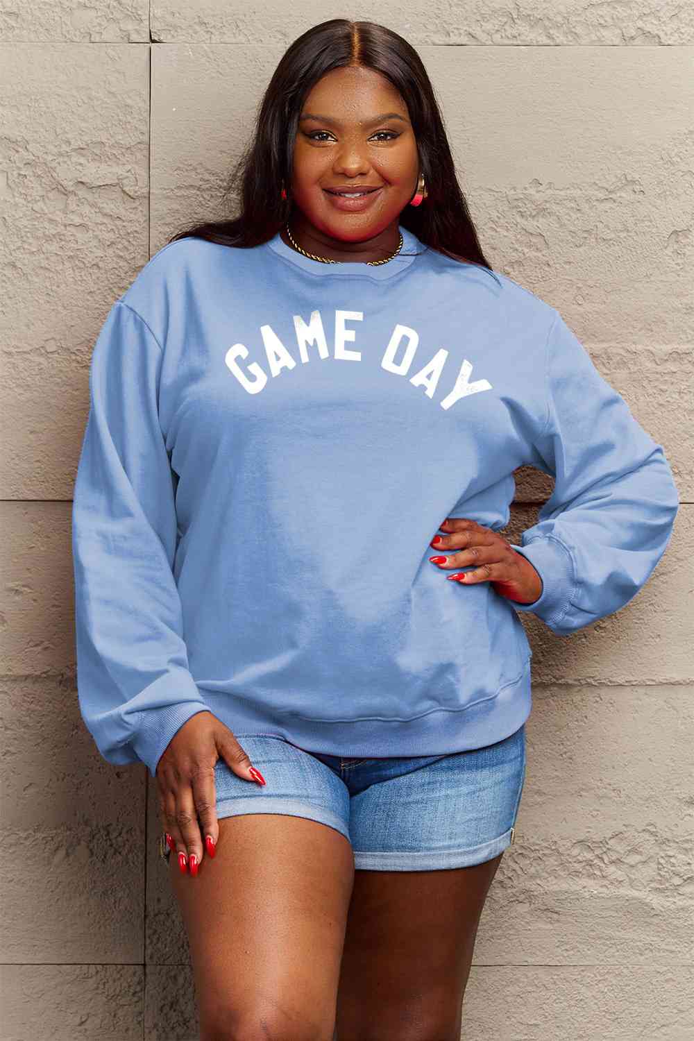 Simply Love Full Size Game Day Graphic Sweatshirt