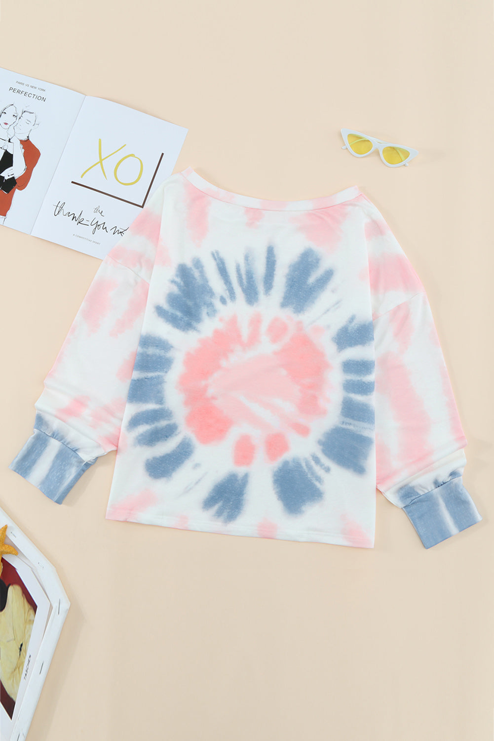 Tie-Dye Boat Neck Top