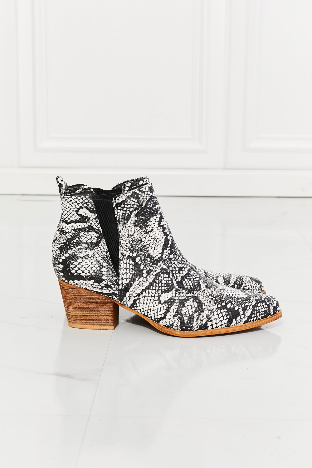 Back At It Point Toe Bootie in Snakeskin