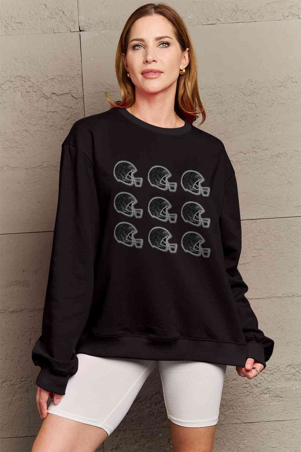 Simply Love Graphic Round Neck Sweatshirt