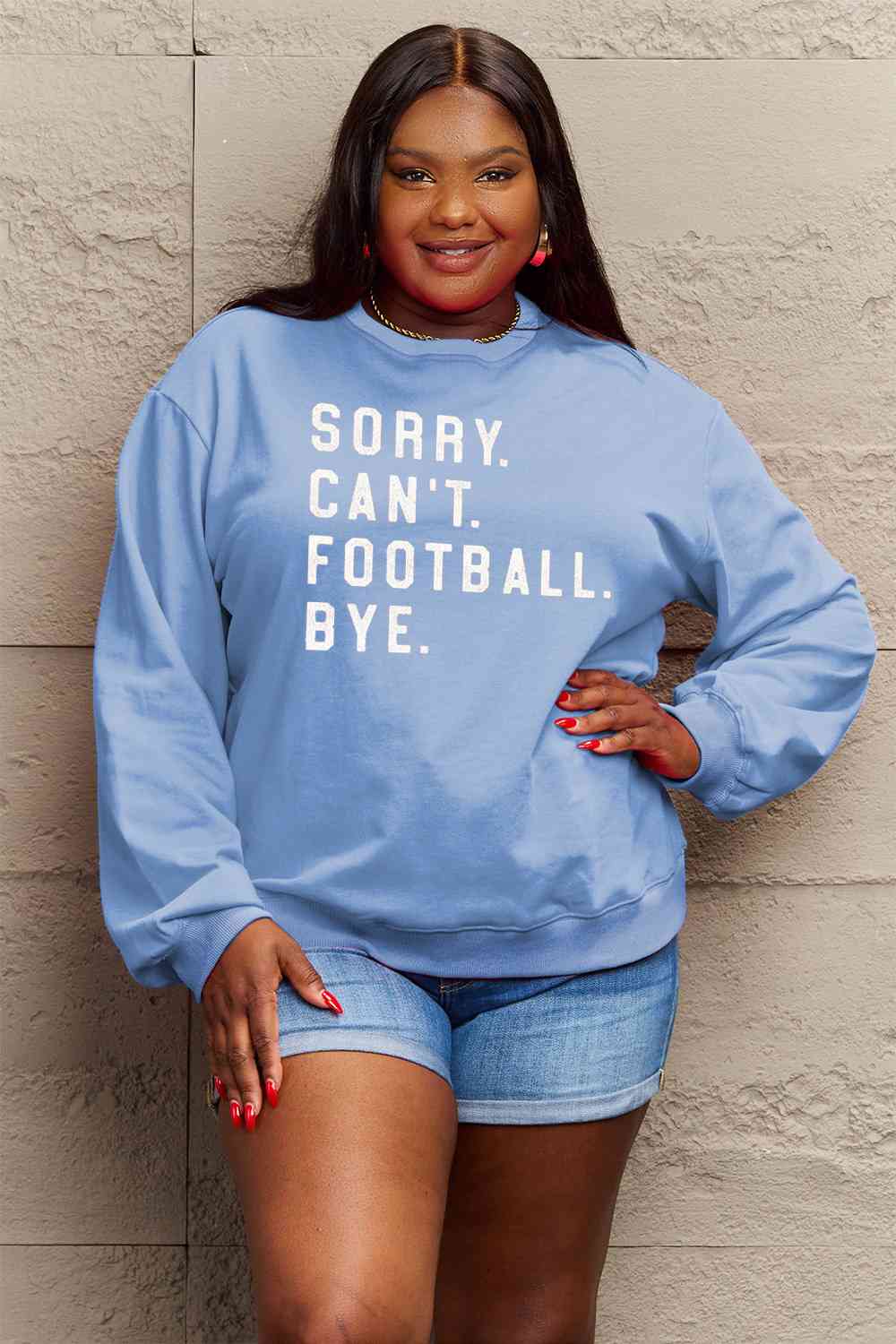 Simply Love Football Graphic Sweatshirt