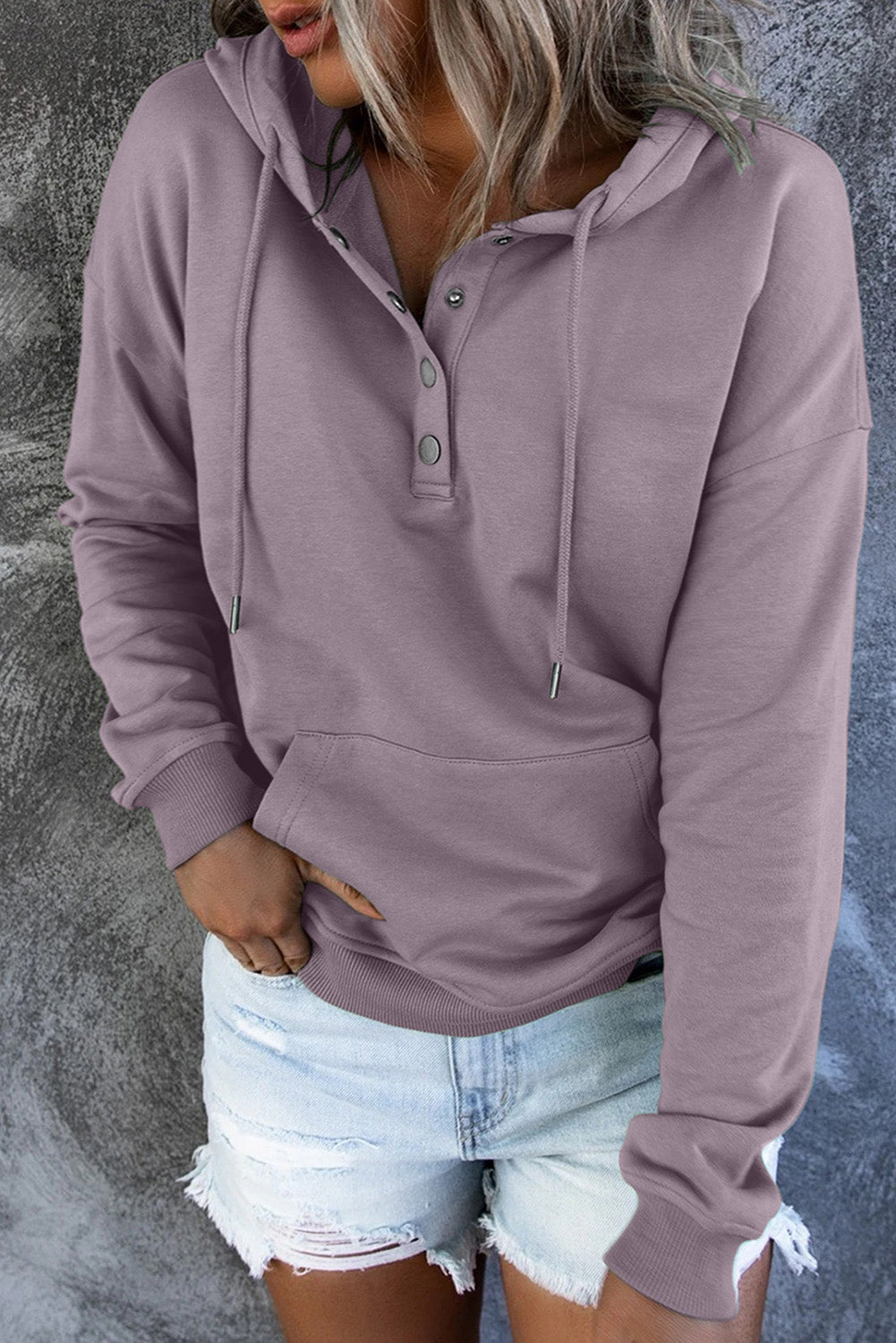 Simply Put Long Sleeve Hoodie with Pocket