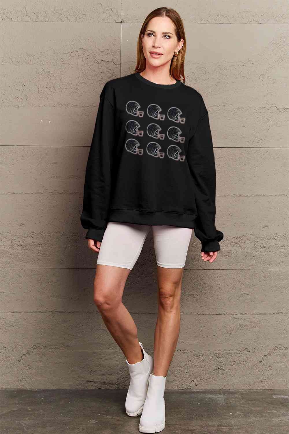 Simply Love Graphic Round Neck Sweatshirt