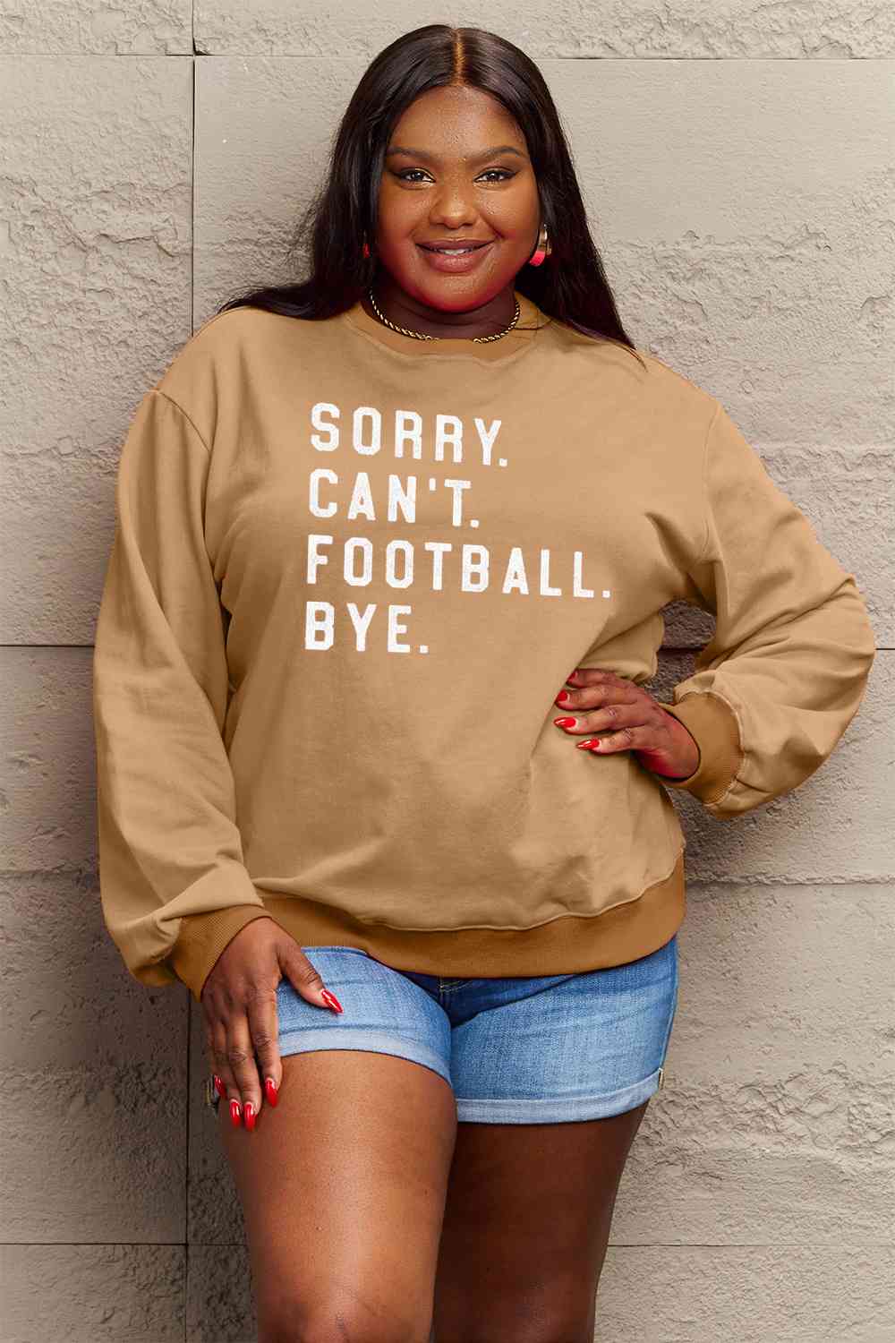 Simply Love Football Graphic Sweatshirt