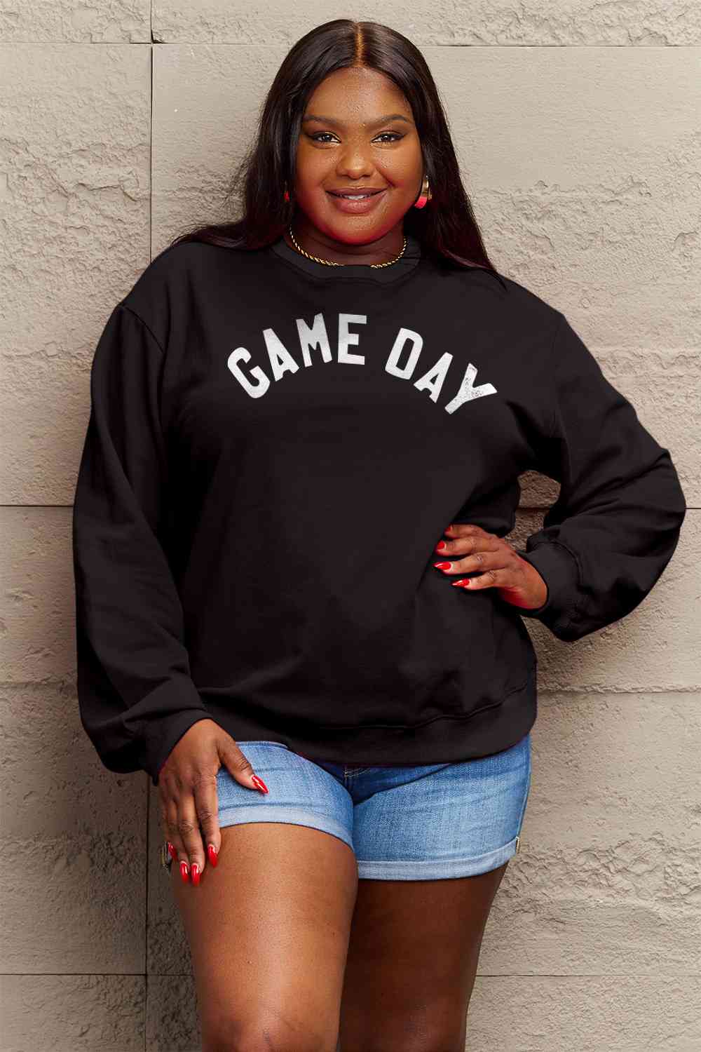 Simply Love Full Size Game Day Graphic Sweatshirt