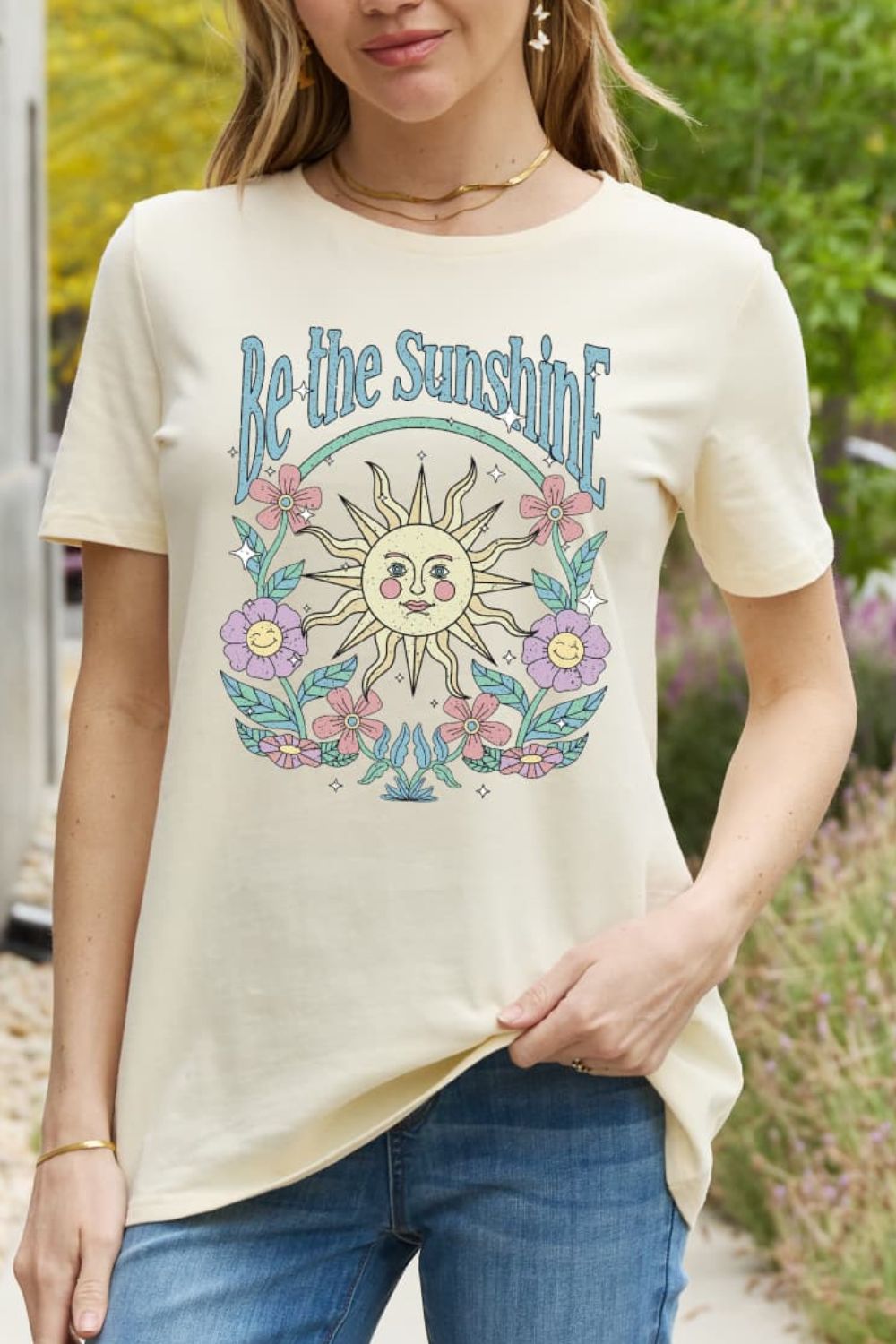 Simply Love Full Size BE THE SUNSHINE Graphic Cotton Tee