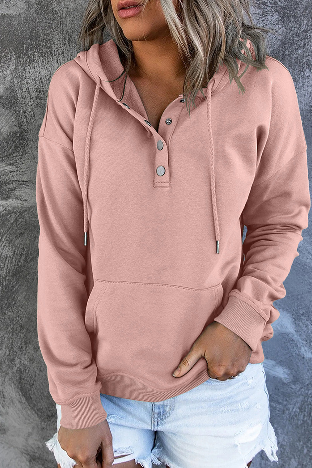 Simply Put Long Sleeve Hoodie with Pocket