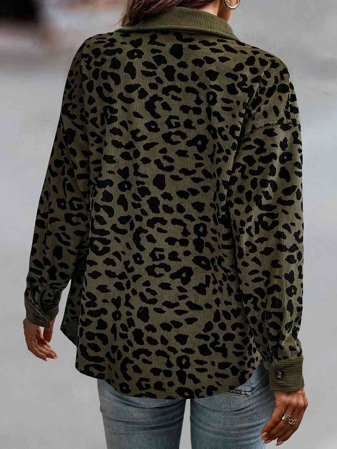 Jeanie Leopard Buttoned Jacket