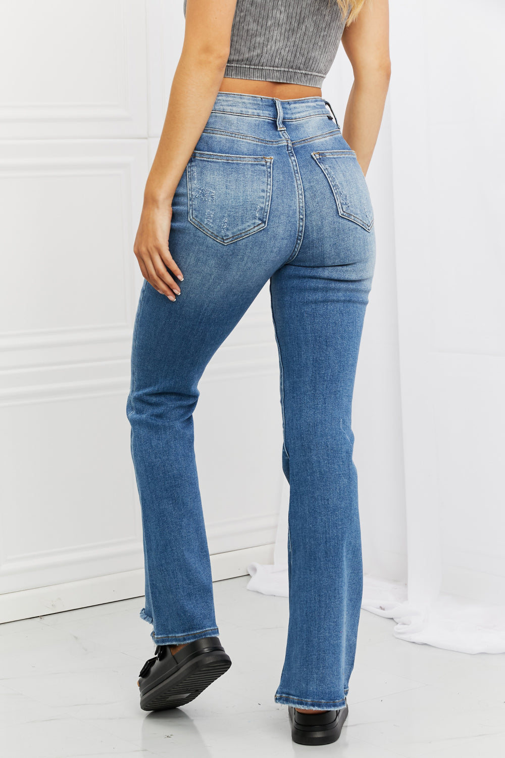 RISEN Iris High Waisted Flare Jeans