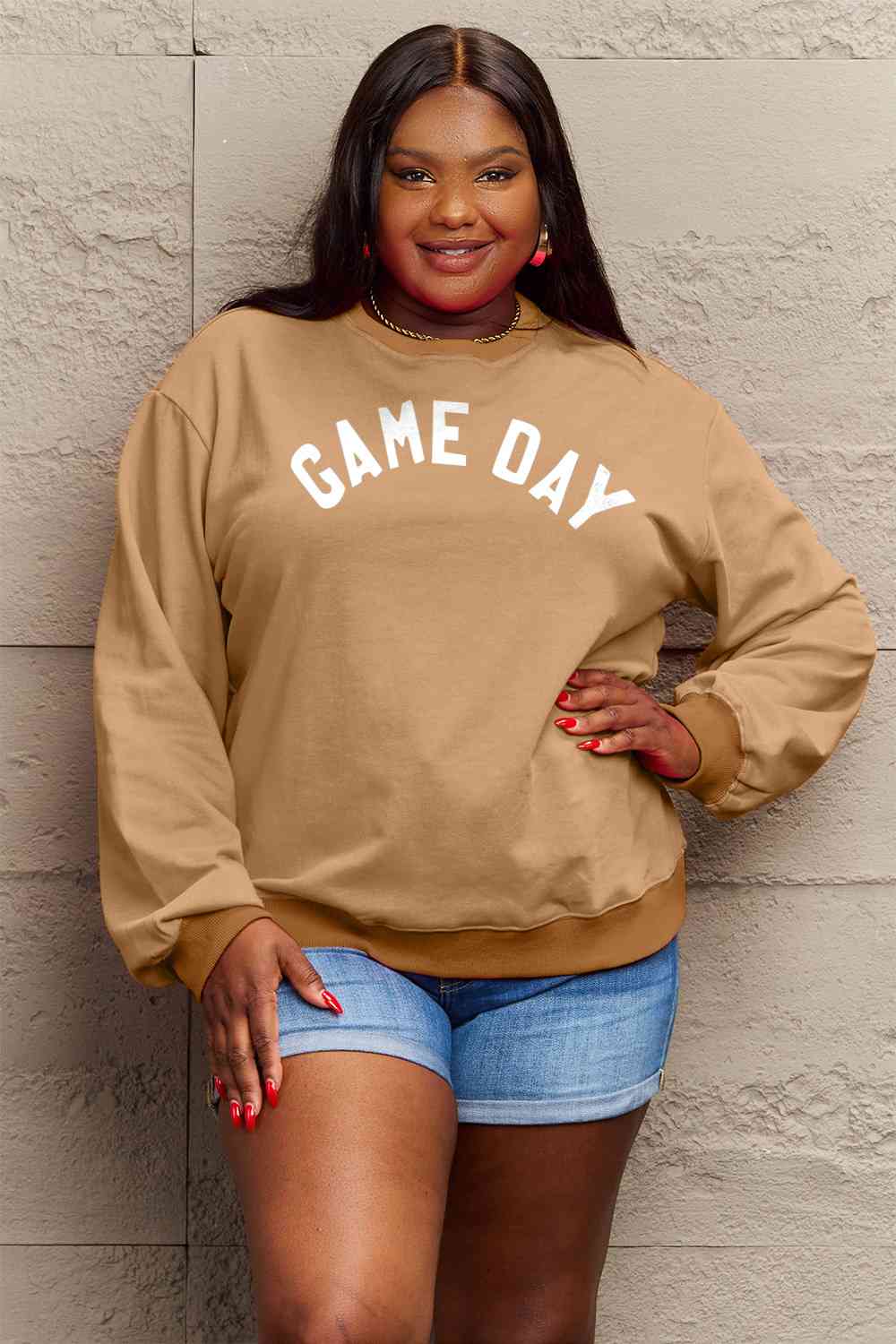 Simply Love Full Size Game Day Graphic Sweatshirt