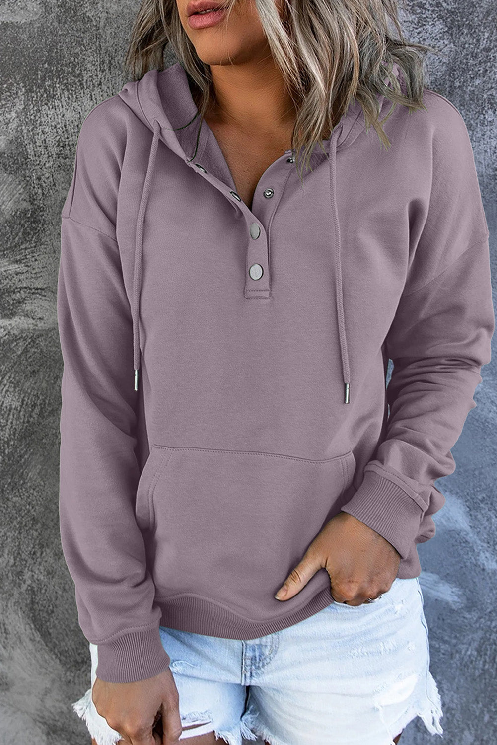 Simply Put Long Sleeve Hoodie with Pocket