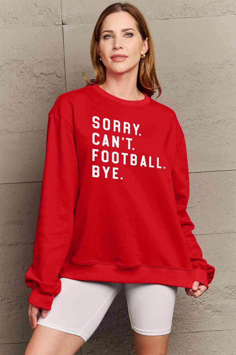 Simply Love Football Graphic Sweatshirt