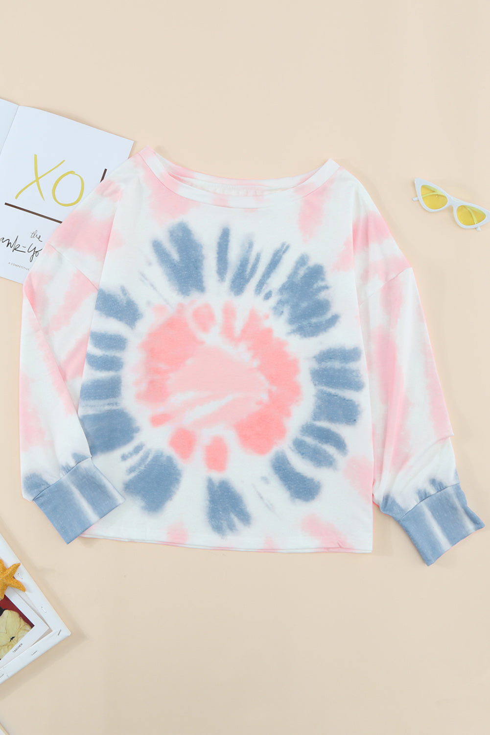 Tie-Dye Boat Neck Top