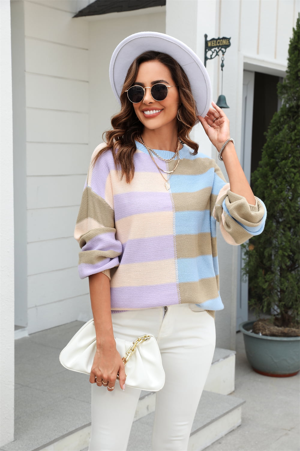 Amanda Color Block Sweater