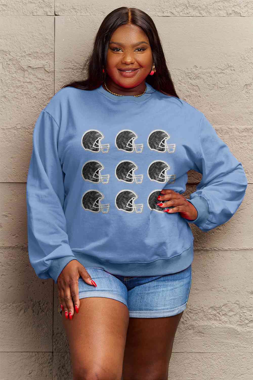 Simply Love Graphic Round Neck Sweatshirt