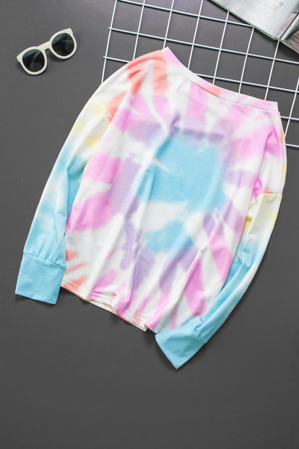 Tie-Dye Boat Neck Top